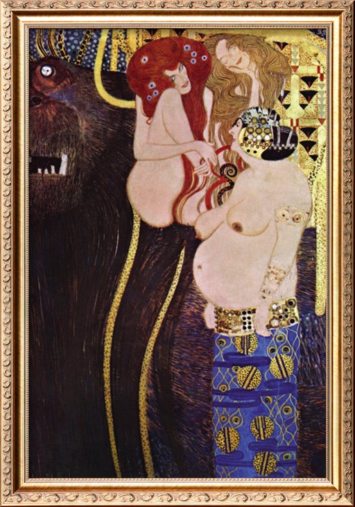 The Beethoven Frieze - Gustav Klimt Painting